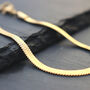 Flat Snake Bone Chain Bracelet 18ct Gold Plated, thumbnail 6 of 7