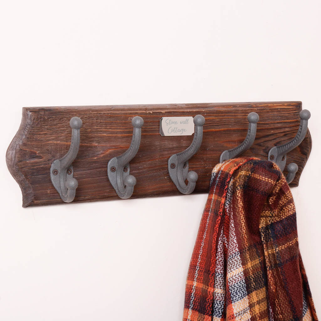 Personalised Country Style Wooden Hook Board By Dibor ...