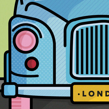 London Taxi Cab Illustration Print, 2 of 5