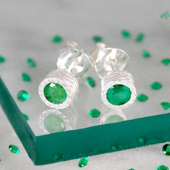 Emerald May Birthstone Sterling Silver Jewellery Set, 2 of 4
