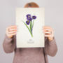 Personalised Wild Flower Birth Date Print, thumbnail 2 of 5
