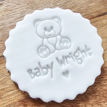 Personalised Teddy Bear Baby Name Embosser, 4 of 4
