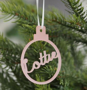 Personalised Name Christmas Bauble, 4 of 10