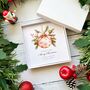 Personalised Christmas Card, Pink And Gold Bauble, thumbnail 7 of 8