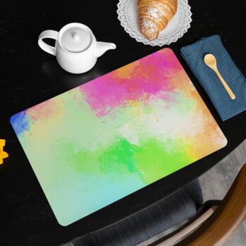 Placemats Featuring A Colourful Brushstroke Design, 2 of 2