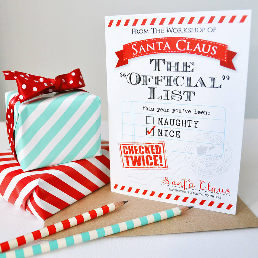 pack-of-five-christmas-cards-santa-s-nice-list-by-eskimo-kiss-designs