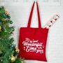 Its A Wonderful Time Of Year Christmas Tote Bag, thumbnail 2 of 3