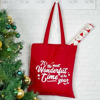 Its A Wonderful Time Of Year Christmas Tote Bag, 2 of 3