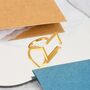 Minimalist Modern Gold Plated Open Rectangle Ring, thumbnail 4 of 5