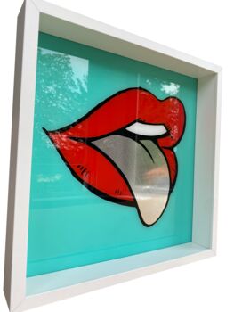 Rolling Stones Lips, Silver Leaf, 2 of 4