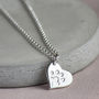 Your Pets Paw Print Silver Heart Necklace, thumbnail 1 of 3