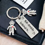 Personalised Dad/Daddy Rectangle Keyring, thumbnail 1 of 8