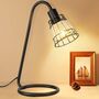 Bedside Rattan Table Lamp With Hollow Round Base, thumbnail 2 of 8