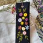 Hand Embroidered Flower On Linen Bookmark, thumbnail 11 of 11