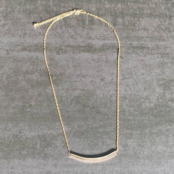 Fine Box Chain Curve Necklace, 4 of 6