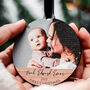 Personalised Wooden New Born First Christmas Bauble, thumbnail 1 of 7