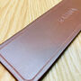 Personalised Hand Stamped Brown Leather Bookmark, thumbnail 2 of 9