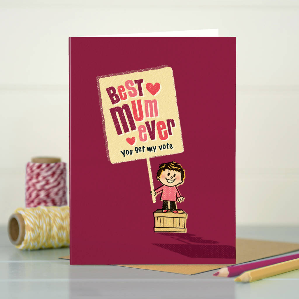 Mum Best Mum Card By The Typecast Gallery