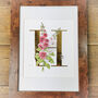 H Is For Hollyhocks Illuminated Print, thumbnail 4 of 5