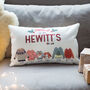 Personalised Printed Christmas Family Jumper Rectangular Cushion, thumbnail 1 of 6