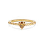 18ct Yellow Gold And Dark Teardrop Diamond Ring, thumbnail 3 of 3