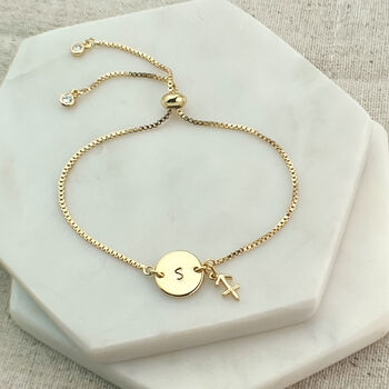 Gold Plated Sagittarius Zodiac Bracelet, 8 of 8