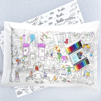 Fairytale Pillowcase Kit + 10 Pens, Colour In And Learn, 2 of 7