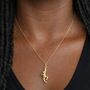 Personalised Gold Plated Sterling Silver Cheeky Monkey Pendant Necklace, thumbnail 2 of 8