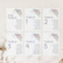 Wedding Seating Plan Cards Pink, Blue And White Florals, thumbnail 2 of 6