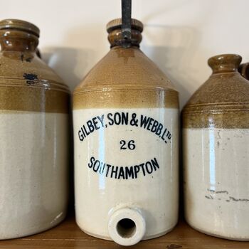 Antique Distillery Stoneware Flagon, 3 of 7