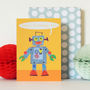 Personalised Bubble Robot Card, thumbnail 1 of 3