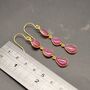 Red Ruby Drop Earrings: Silver Or Gold, July Birthstone Jewelry, thumbnail 6 of 12