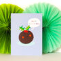 Mini Christmas Pudding Card, thumbnail 4 of 5