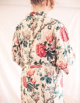 English Rose Pattern Kimono Robe Personalised Gift Box, 4 of 7