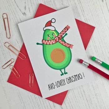 Funny Avocado Christmas Card, 2 of 3