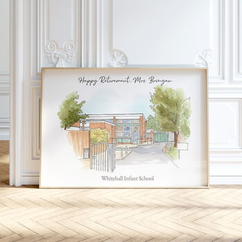 Personalised Watercolour Illustration Retirement And Leaving Gift, 9 of 12