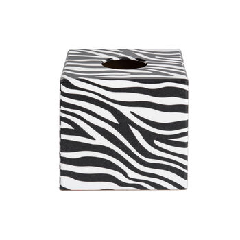 Wooden Zebra Design Tissue Box Cover, 2 of 3