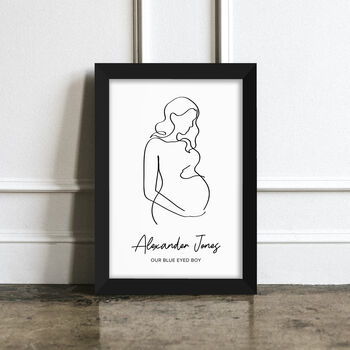 Personalised Line Art Mum To Be Wall Print, 6 of 12