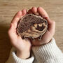 Woodland Hedgehog Wooden Decoration Keepsake, thumbnail 1 of 4