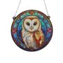 Barn Owl Stained Glass Effect Suncatcher, thumbnail 5 of 5