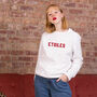 Personalised Embroidered Large Word Chest Sweatshirt, thumbnail 1 of 4