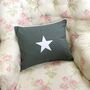 Linen Star Piped Cushion, thumbnail 1 of 8