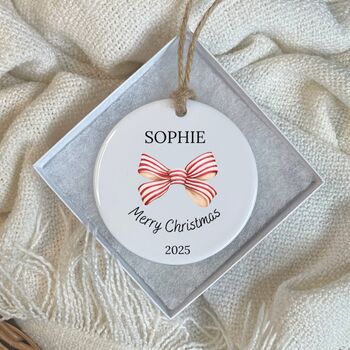 Custom Personalised Christmas Ornament Bauble, 2 of 3