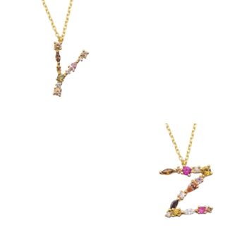 Initial 18k Gold Plated Silver Pendant Necklace, 3 of 9