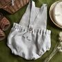 First Birthday Embroidered Lion Romper Outfit, thumbnail 3 of 6