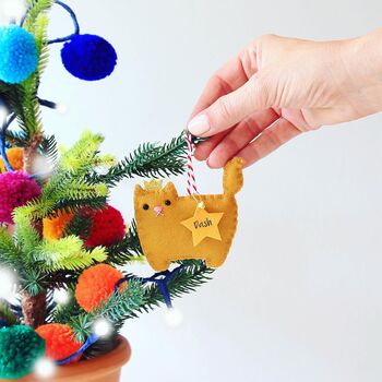 Cat Personalised Christmas Decoration, 5 of 5