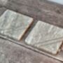 Set Of Two Square Stone Coasters, thumbnail 1 of 4