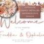 Wedding Welcome Sign In Autumnal Leaf, thumbnail 3 of 6