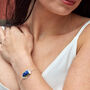 Lapis Lazuli Gemstone Sterling Silver Bracelet, thumbnail 2 of 7