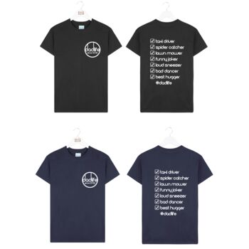 Personalised Year 'Dadlife' Back Print Mens Tshirt, 3 of 8